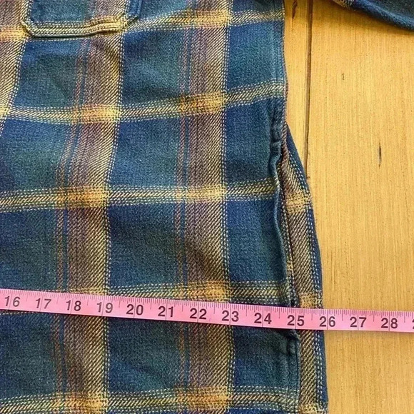Orvis Men’s Heavyweight Shacket Cotton Plaid Blue Tan XXL - Picture 10 of 12